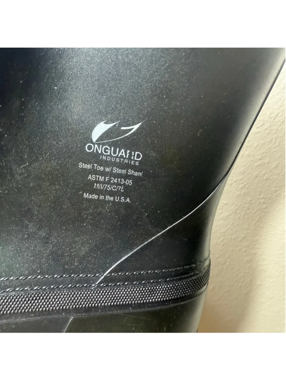 Men's ONGUARD INDUSTRIES Black Steel Toe Rain & Snow Boots Size 12
